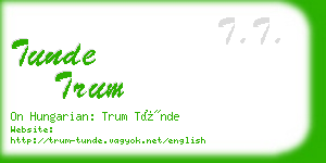 tunde trum business card